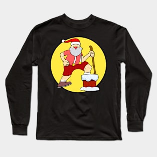 Hiker Santa Claus Long Sleeve T-Shirt